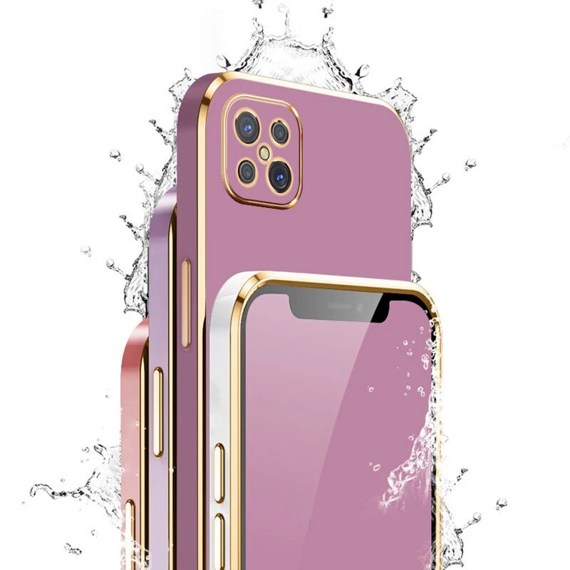 For Oppo Reno4z 5G Case OPPO Reno 4 Z Phone Case CPH2065 Case oppo reno4Z Reno4 z 5G Luxury Square Plating Shockproof Back Cover. 