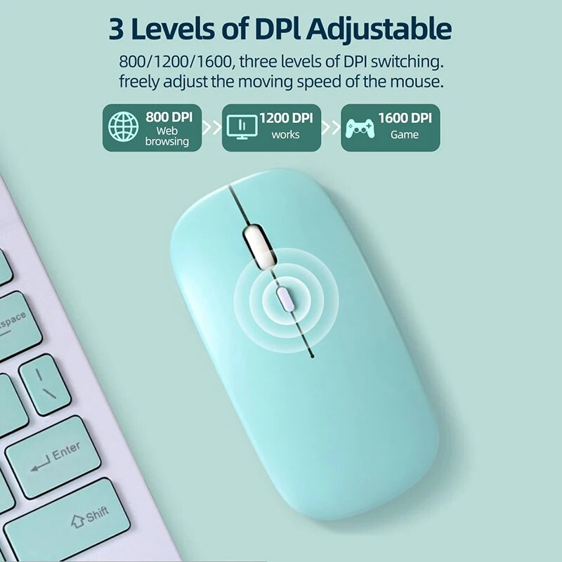PC Tablet Wireless Mouse for iPad Air/Samsung Tab/Huawei/Xiaomi Android Phone Mouse Windows Tablet Battery Silent Mouse Optical. 