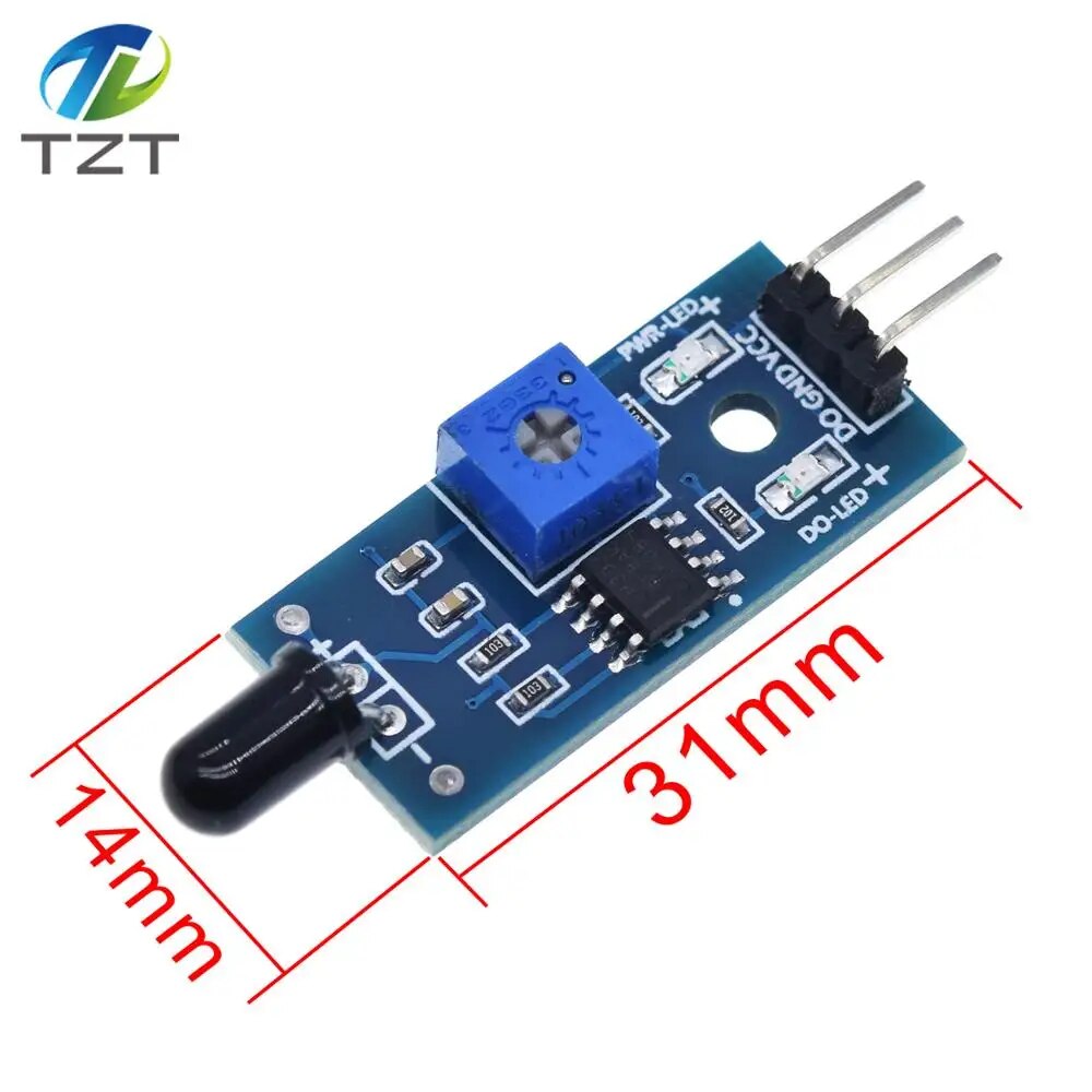 【Daily Necessities For Anyone Store】LM393 4 Pin IR Sensor Fire Detector Infrared Receiver Module for arduino Diy Kit