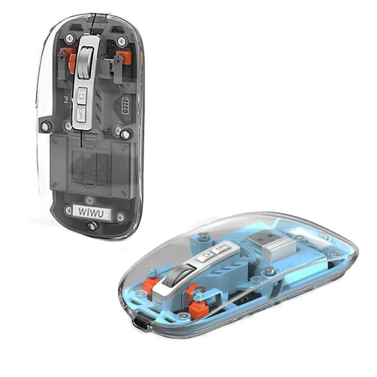 WIWU WM105 CRYSTAL MAGNETIC WIRELESS MOUSE 2.4G WIRELESS NANO RECEIVER PC TABLET MOUSE ERGONOMIC WIRELESS MOUSE