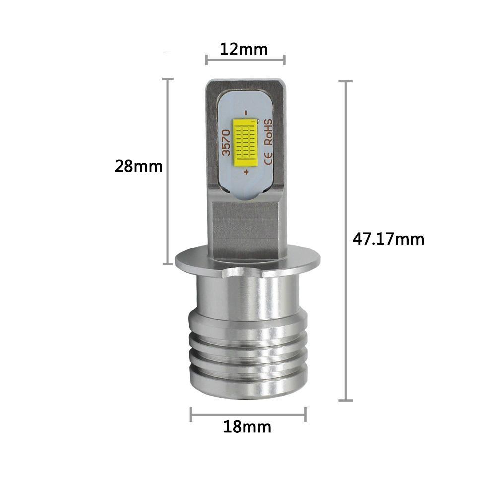 2pcs High Power H3 LED Fog Light 3570 Chips LED Fog Blubs 72W 3200LM 3000K Golden. 