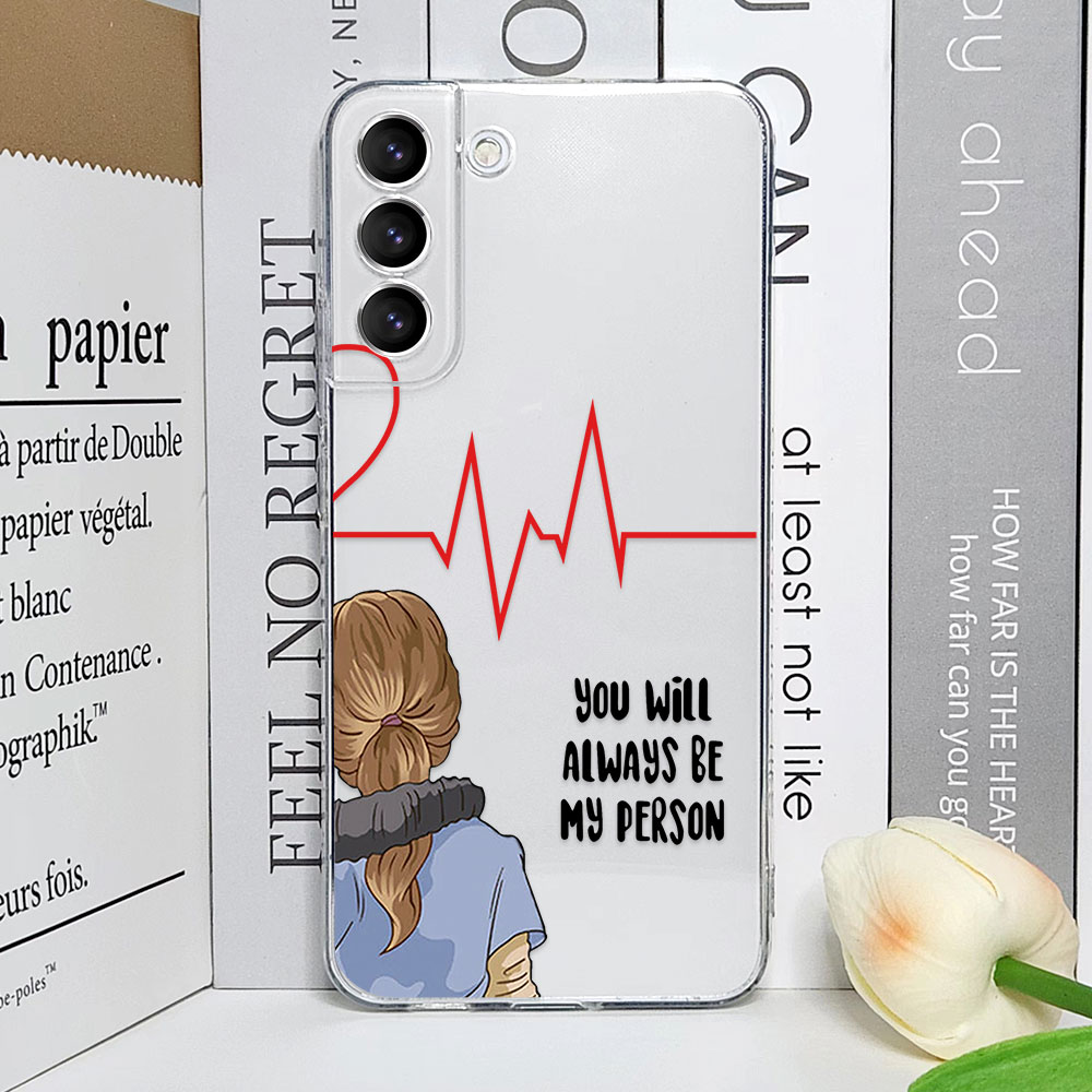 Cartoon Greys Anatomy You Are My Person Clear Phone Case for Samsung Galaxy S24 S23 Ultra S22 Plus S21 FE S20 Soft Covers Fundas. 