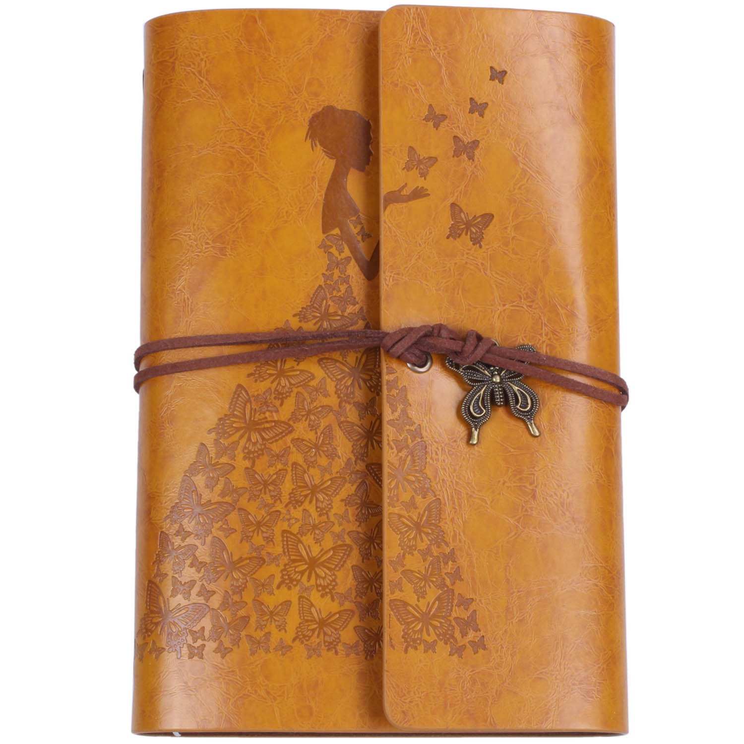 Individual Retro Personality Notebooks Journal Notepads Ring Binder Diary Notebook Light Brown S & Refillable Notebook Journals,A6 Leather Bound Travel Diary Art Drawing Sketchbook Exquisite Product. 