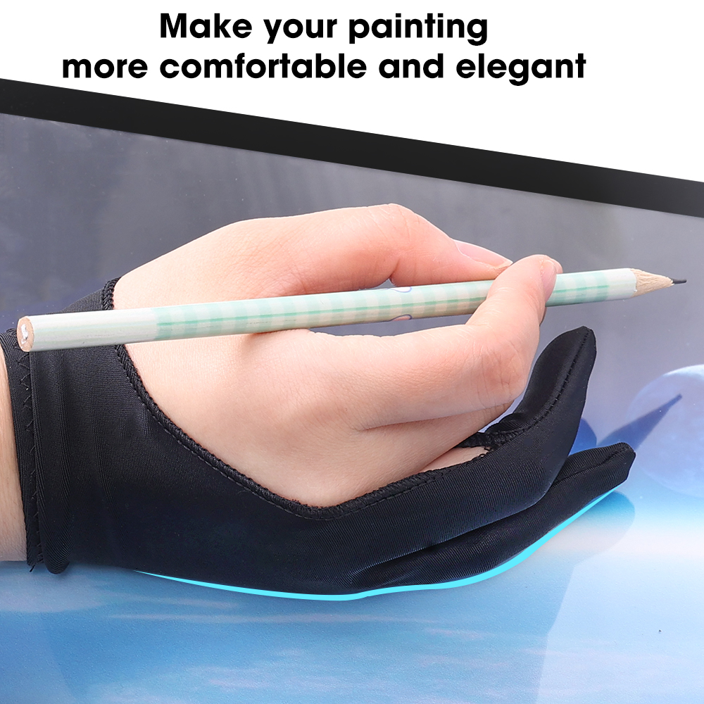 1/2Pcs Two-finger Painting Gloves XS/S/M/L Anti-touch Anti-pollution Hand Glove For Universal Drawing Double Finger Gloves. 