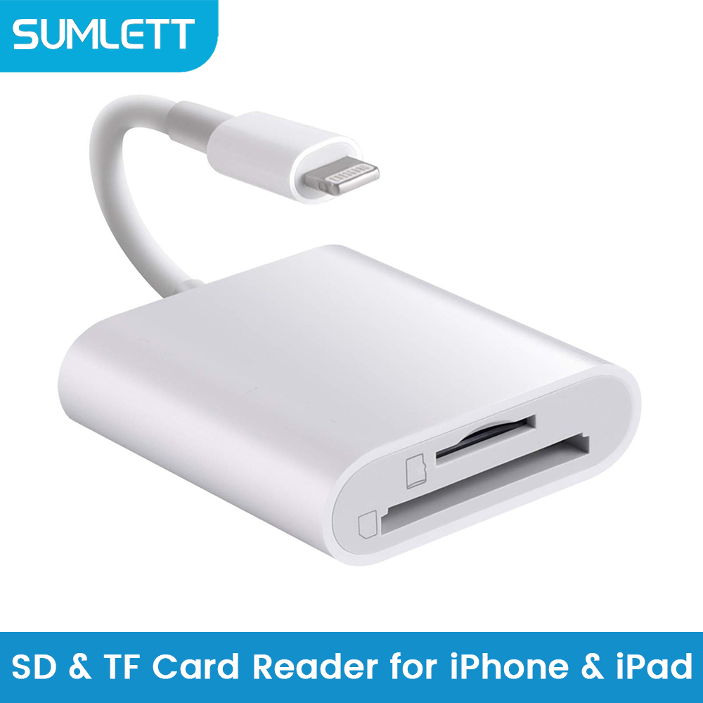 SD Card reader for iPhone iPad,Lightning to Micro SD / TF Memory Card Trail Game Camera Viewer Adapter for iPhone XS/Max/XR/X/8 Plus/8/7 Plus/7/6s/6Plus/5s iPad Mini/Air/Pro ,Plug & Play,No App Required