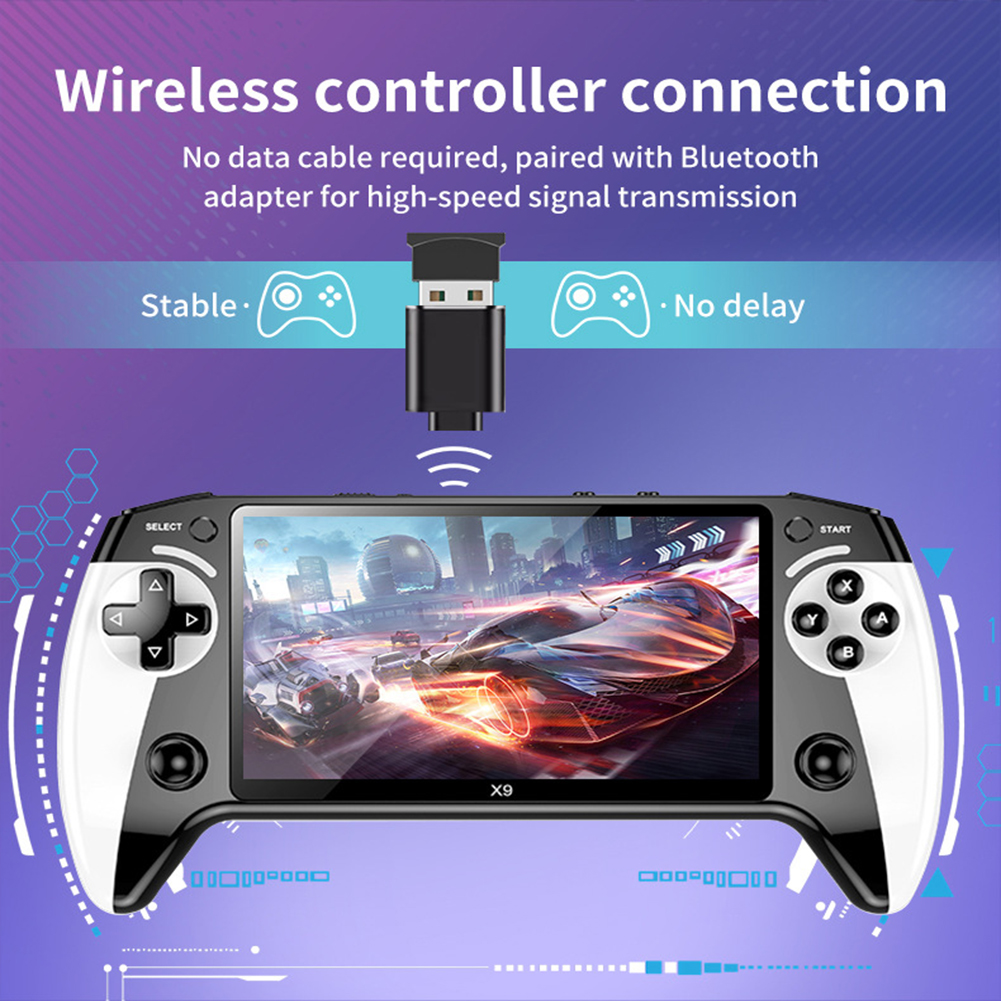 X9 Handheld Game Console With 5.5in Screen Portable Video Games 1500mAh Chargeable Battery Game Controller For Men Women. 