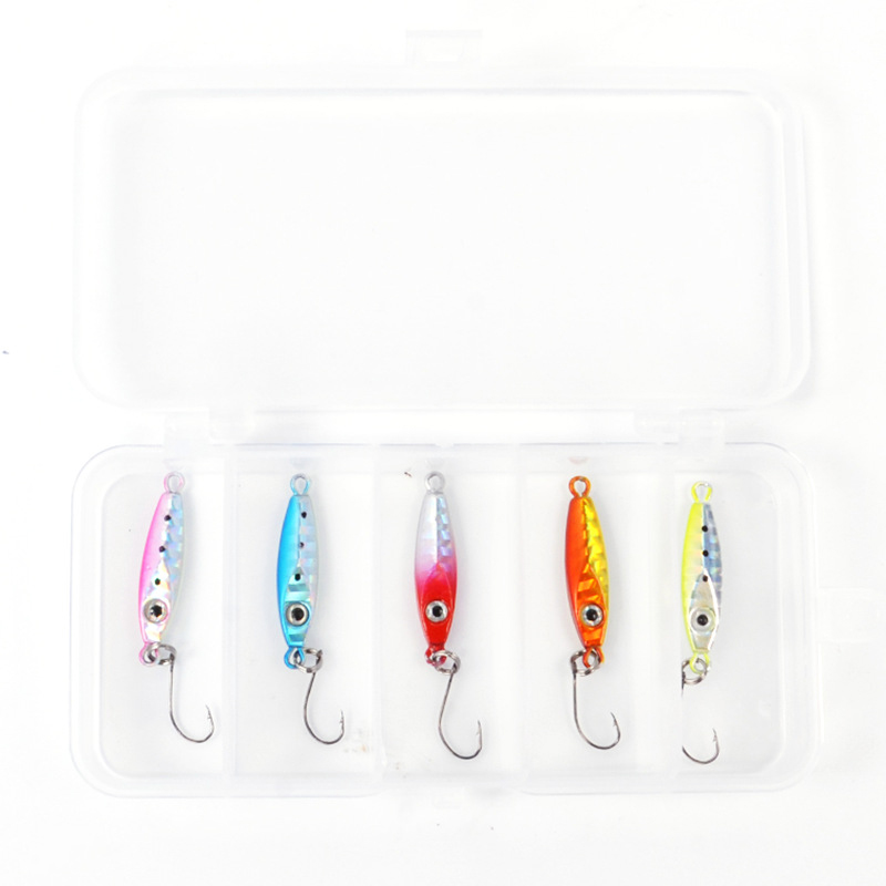 Ma Kou Xiao Tie Ban Single Hook Road Ya Bait White Bar Crossed Mouth Micro Object Sequin Mini Long Range Throwing Fake Bait Demoo. 
