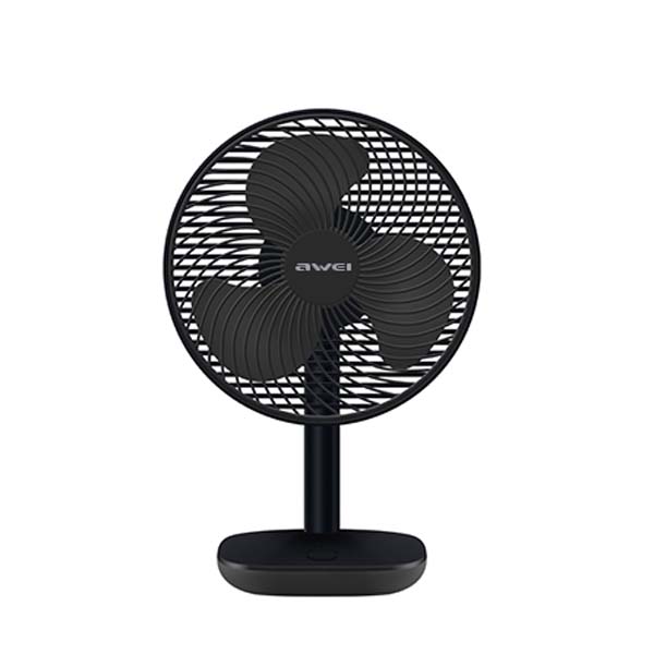 AWEI F23 Rechargeable 4000mAh Battery Strong Wind 4 Modes Rotatable Portable Desk / Table Fan. 