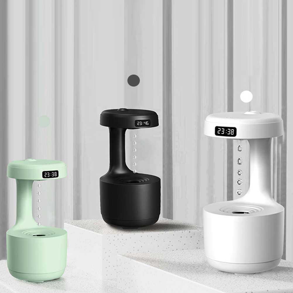 GC Anti Gravity Water Drop Humidifier, Air Humidifier With 800ml Water Tank, Timer, Touch Button, Data Cable, Ultra Silent Fountain Humidifier For Bedroom, Living Room. 