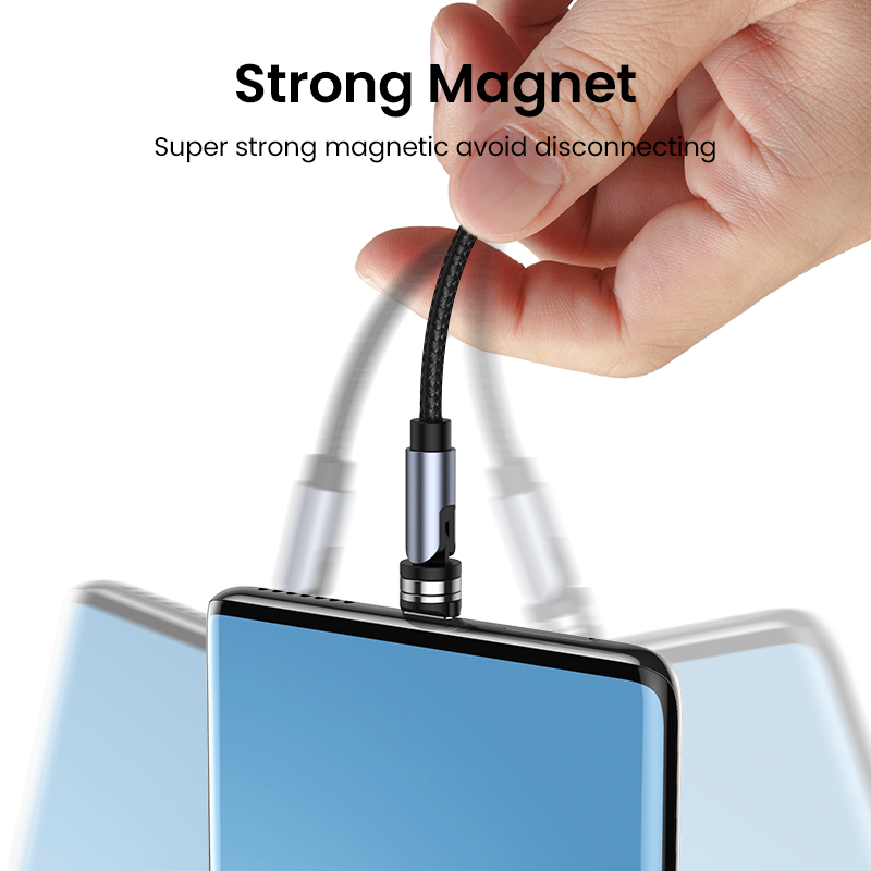UGREEN USB Magnetic Charging Cable 360 Degree Rotating Right Angled Fast Charging Micro USB Type C Phone Charger Data Cable for Android Phone Samsung Xiaomi Huawei Google. 