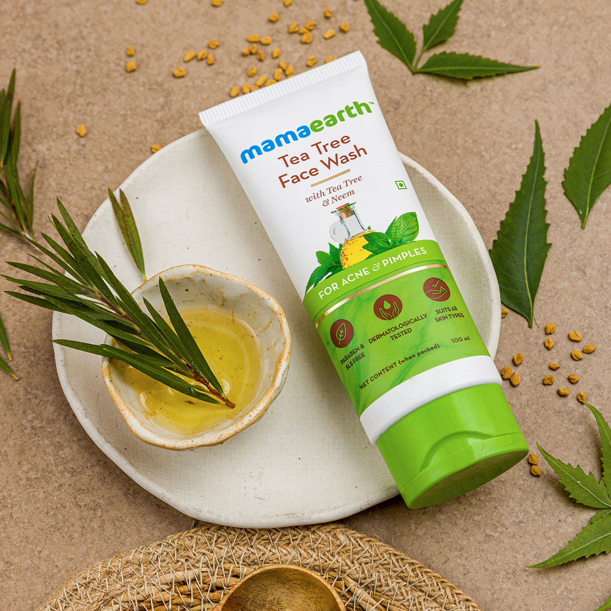 Tea Tree Face wash for Acne and Pimples Face -100ml