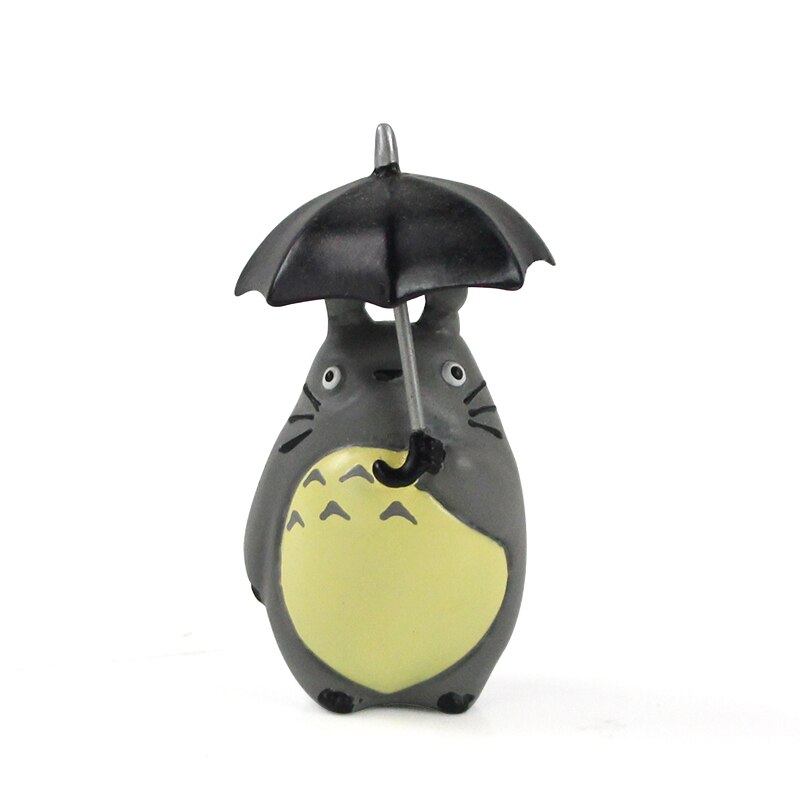 【2023NEW】My Neighbor Totoro Figures Chibi Totoro with Leaf Umbrella Swing No Face Man Hayao Miyazaki Anime Toy Mini Model Toys. 
