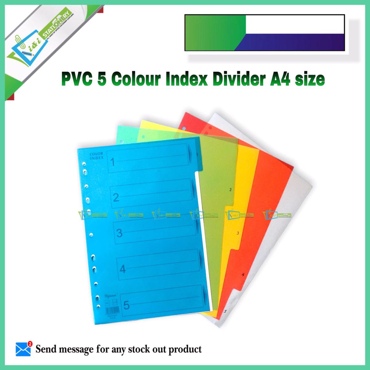 A4 Assorted 10 Color index divider