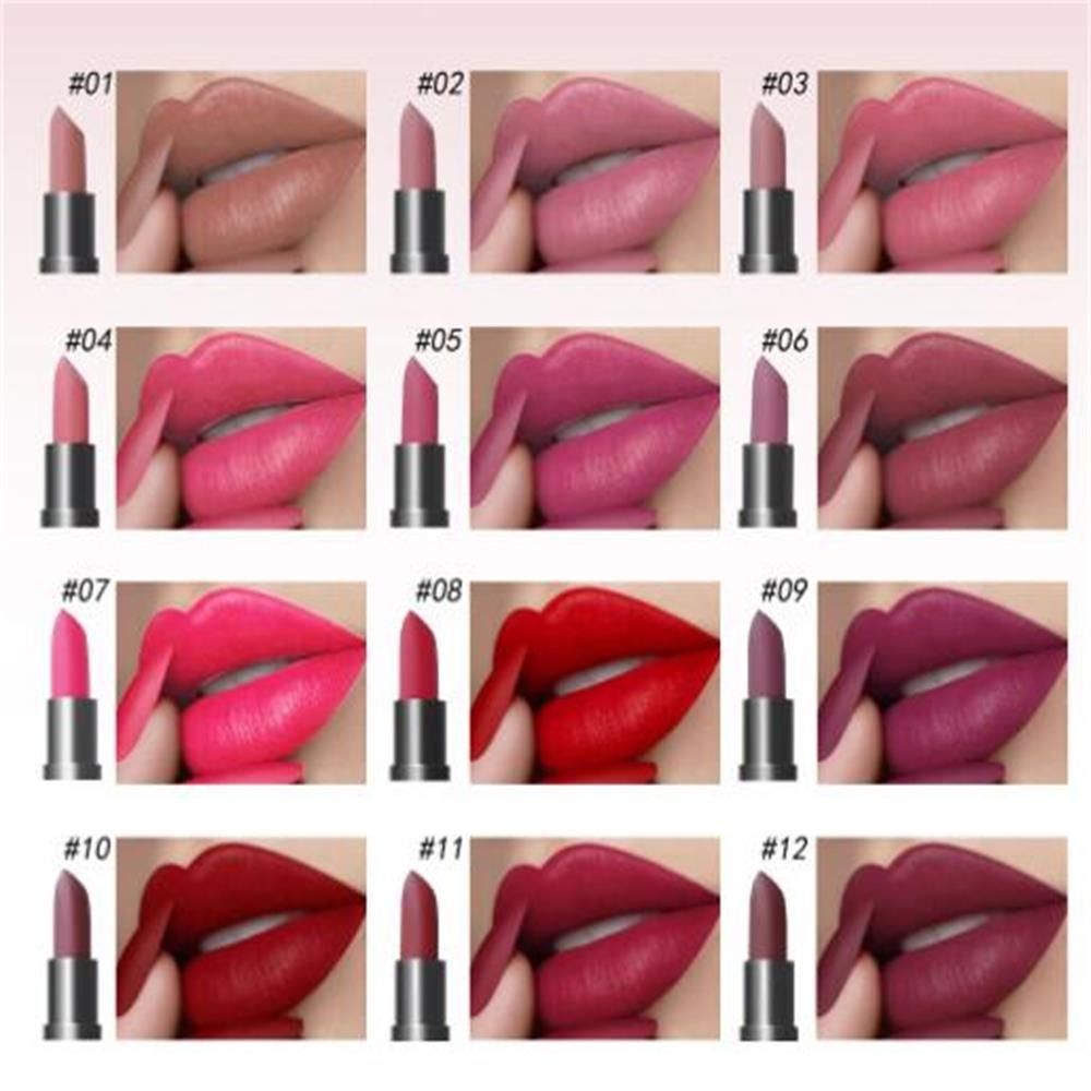 Waterproof Matte Lipstick New Long Lasting Velvet Nude Dark Lipstick Set Matte Non-stick cups Velvet Lip Gloss. 