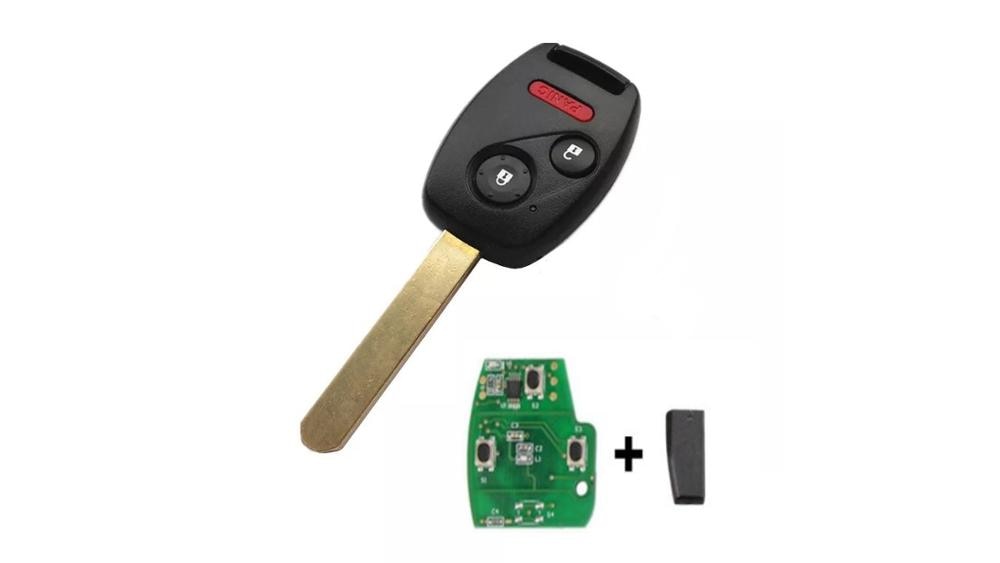 【Alizeker Mall】button Remote Key Fob ID46 Chip for Honda Civic 2003 2004 2005 2006 2007 OUCG8D-380H-A. 