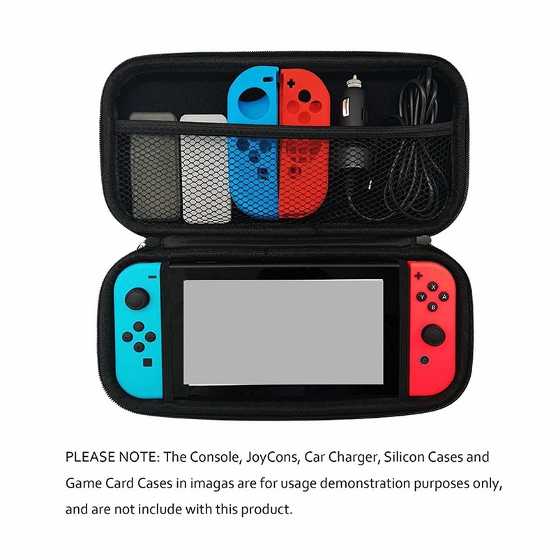 【VisioN Shop】Portable NS bag EVA Hard Shell Zip Cover Travel Protective Handle Carry Case Pouch For Nintend Switch. 