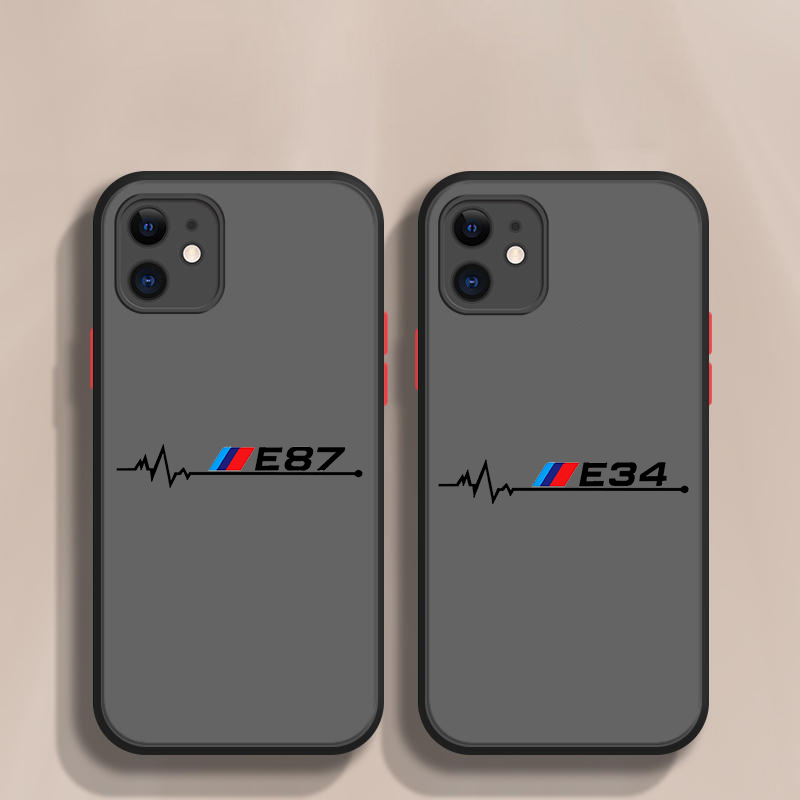 Luxury BMW E34 E90 For iPhone 15 Ultra 14 13 12 11 Mini XS XR X 8 7 Pro Max Plus Frosted Translucent Phone Case. 