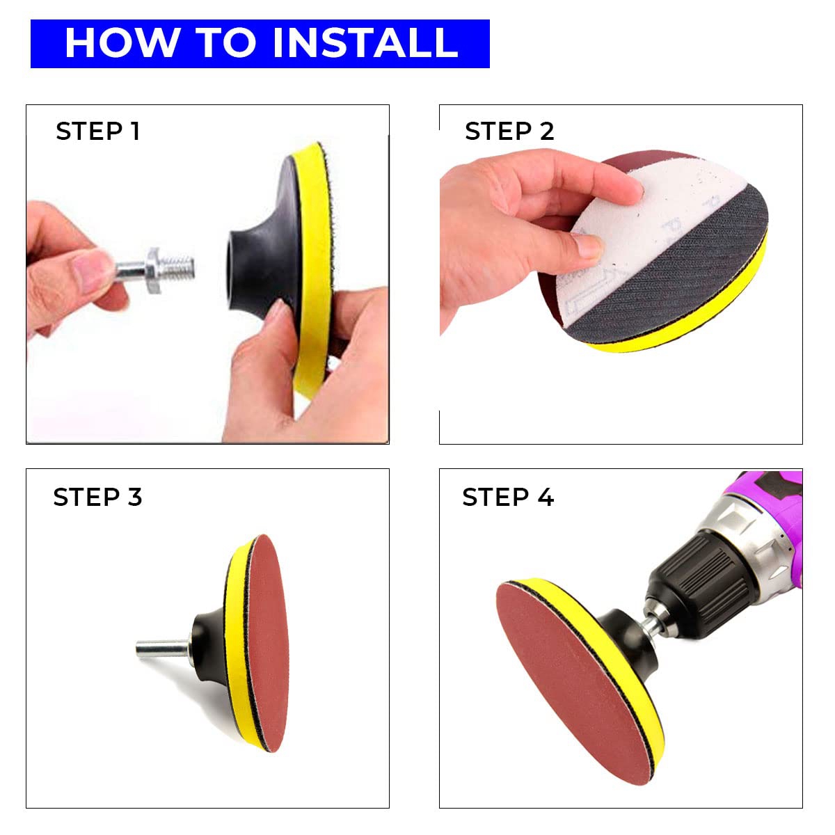30-Piece Drill Bit Sanding Attachment Sandpaper 60/80/100. 