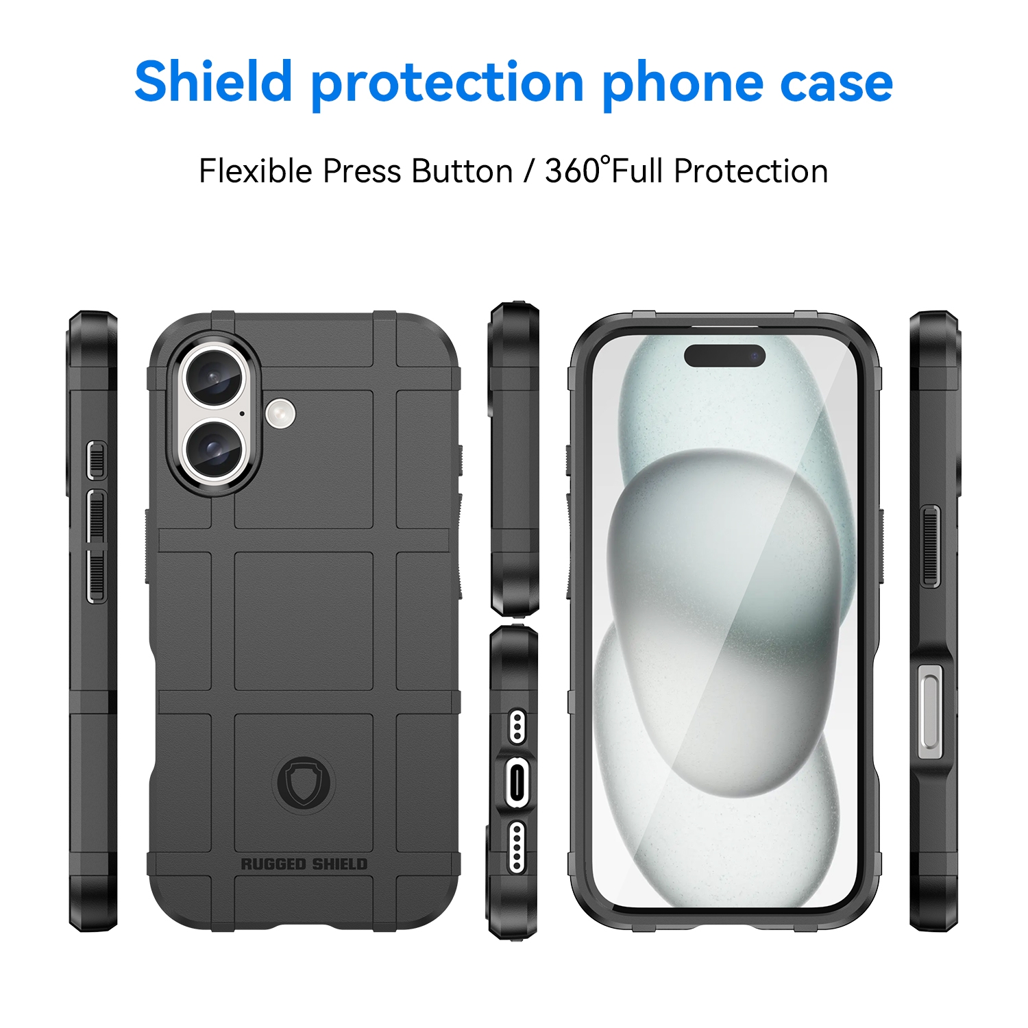 Full Coverage Shockproof TPU Phone Case For iPhone 16 Pro Max/iPhone 16/iPhone SE 2024/iPhone 16 Pro/iPhone 16 Plus. 