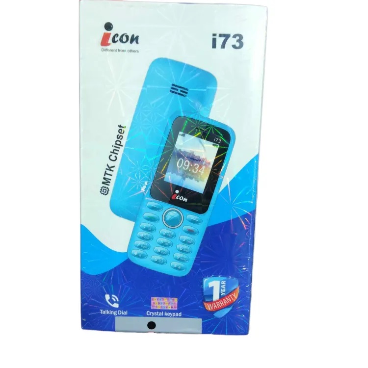 Icon i73 jack feature phone with one years warranty. 