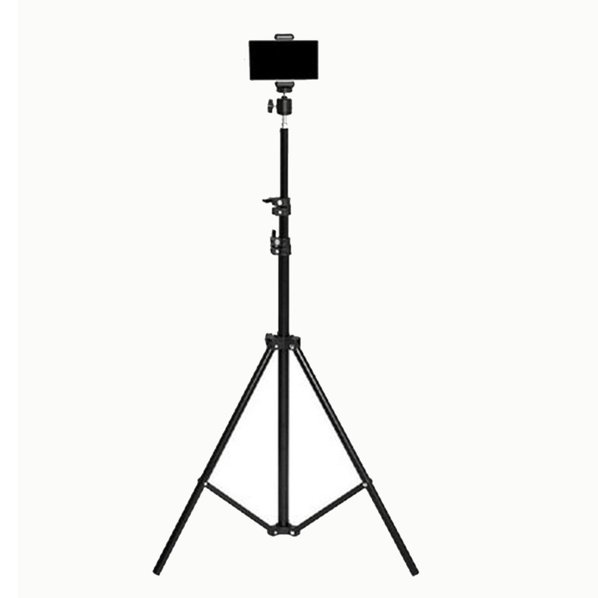 6 Feet Tripod Stand with Free Mobile Holder - Achieve Perfect Shots and Effortless Recording on Any Terrain. 