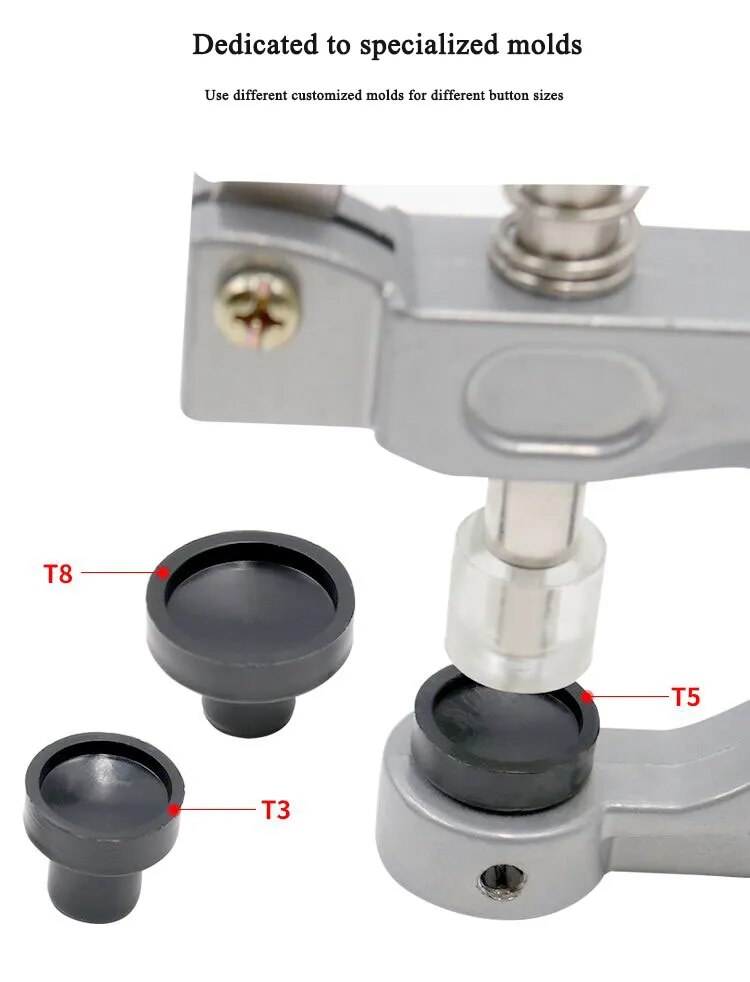 Portable Manual Crimping Machine Sewing Buttons Snap Button Hand Press Pliers Snaps for Clothes Strong and Beautiful Kit DIY. 