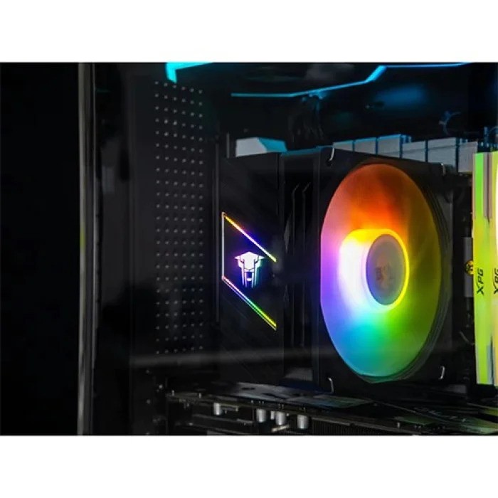 JUNGLE LEOPARD K400 CPU Cooler 4 Heat Pipes 120mm CPU Fan 4PIN PWM Color LED Top Cover Infinity Mirror Design Black And White. 