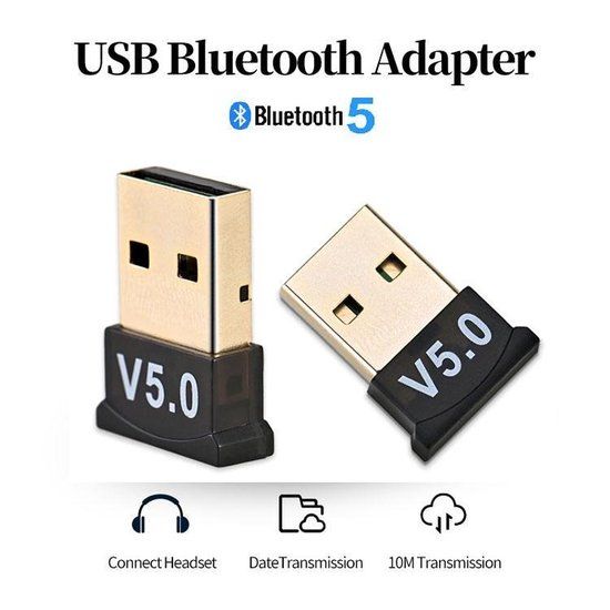 Wireless USB Bluetooth Adapter 5.0 Dongle Receiver for PC WIN XP/ 7/8/10 and linux (kali linux, ubuntu) Music - Black plug and play MS. KHORSHED ENTERPRISE. 