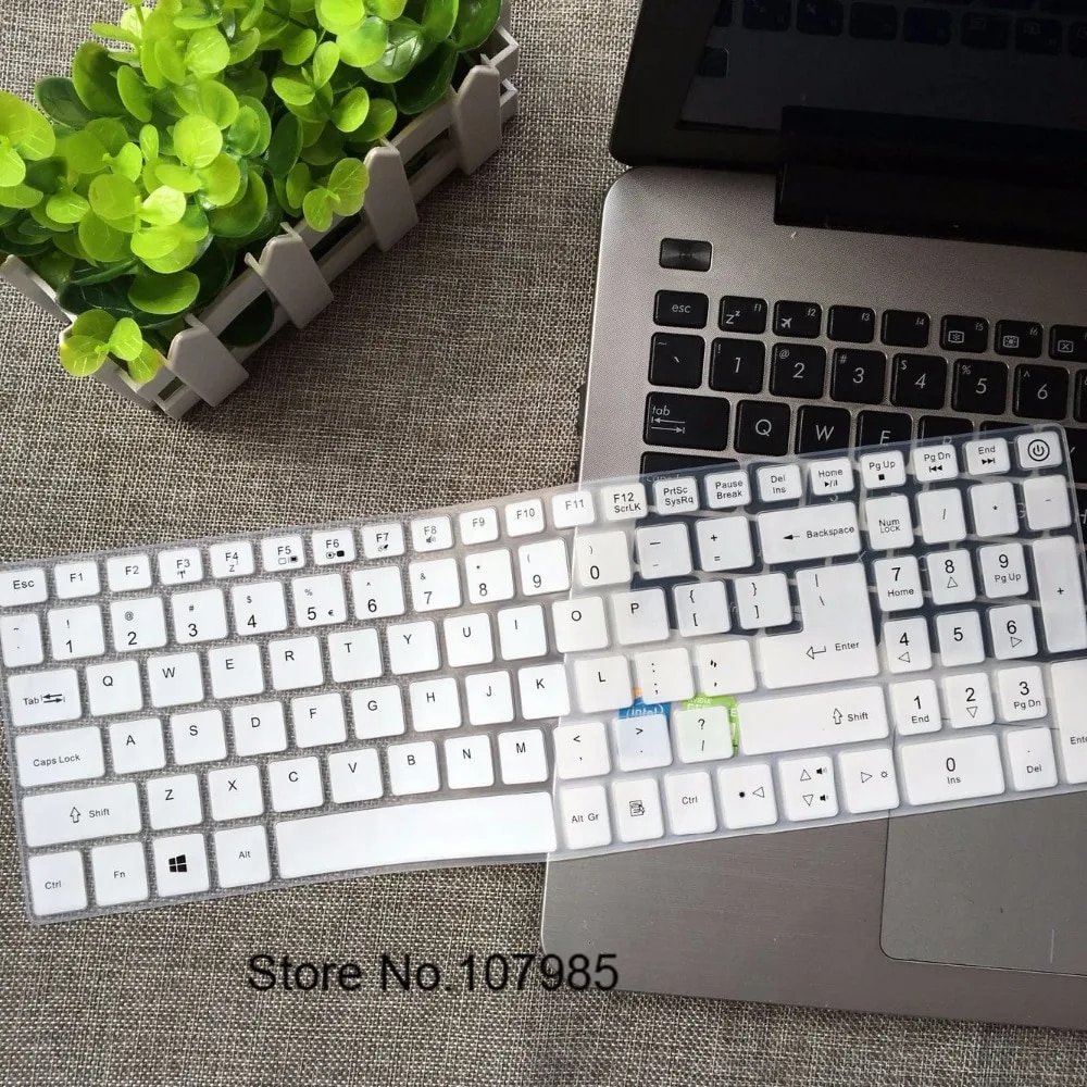 【3C VictoryEagle】inch Silicone keyboard cover Protector for Acer E15 E 15 E5-576 E5576 V3 E5-553G/575G / 3 5 Series. 