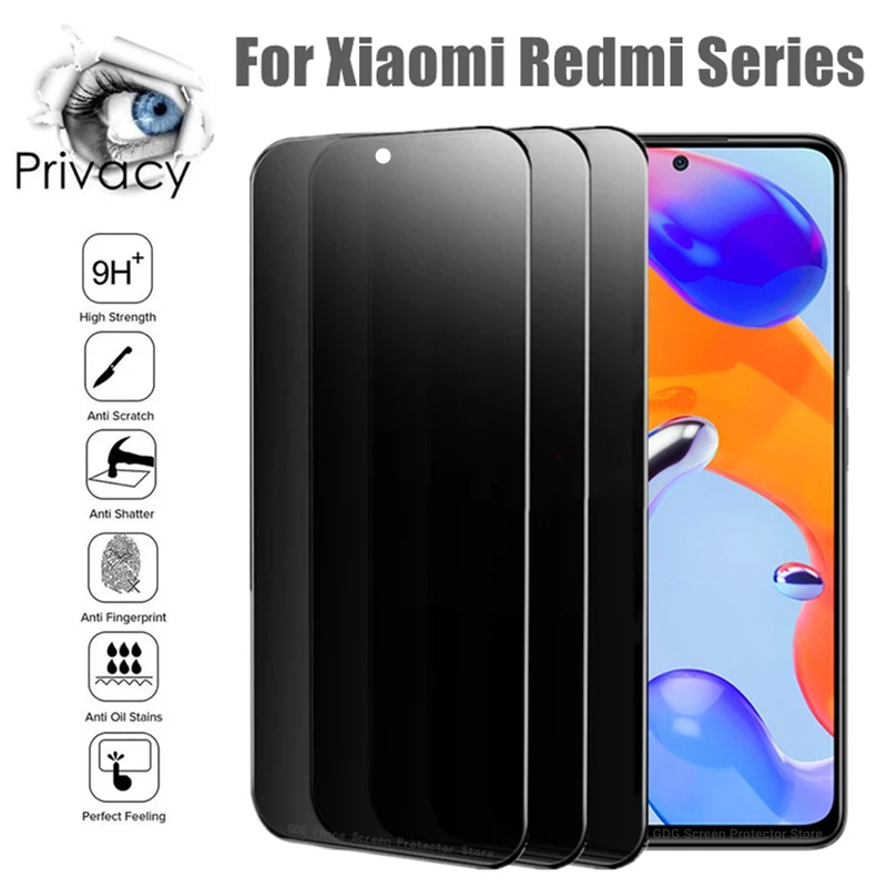 Premium Quality Privacy Tempered Glass Glass for Xiaomi 13 13T 12 Lite Mi 11T Redmi Note 12 12S 11S 11 Pro Plus + 10 2022 10S 13C 12C 10A 10C 9A 9C Poco M6 X6 C65 F5 C55 X5 C40 X4 F4 GT X3 NFC F2 F3 M4 M3 Pro 5G Anti Spy Peeping Screen Protector Film