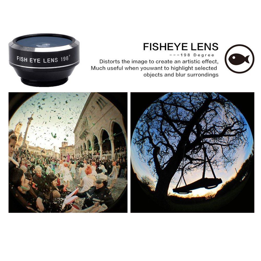 APEXEL APL - HS12XDG3ZJ Cell Phone Camera Lens Kit 4 in 1 12X Telephoto Lens with Tripod Wide Angle Macro Fisheye - Black. 