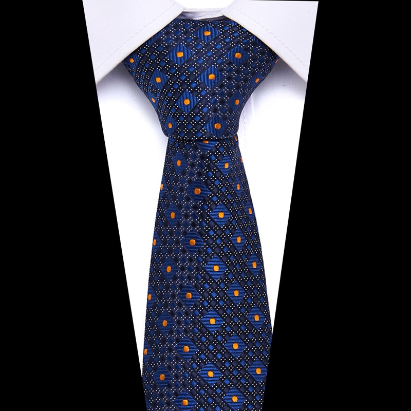 Italian Design Men's Print Pattern Ties for Men's 7cm Slim Neckties Polyester Jacquard Skinny Gravatas Wedding Narrow Ties