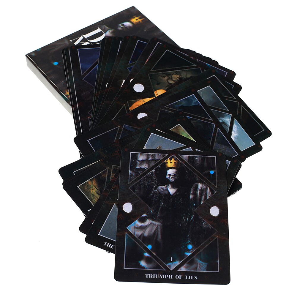 【happy one】44 Pcs Oracle Dark Oracle cards Oracle Card Board Deck Games Palying For Party. 