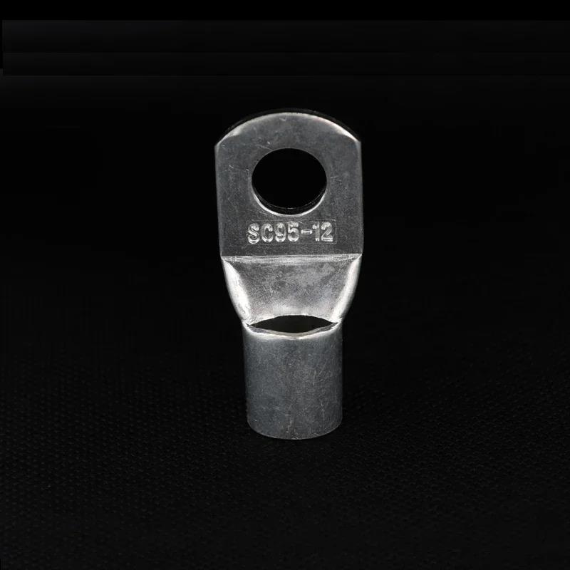 Wire Crimp Lugs Wire Nose Terminal SC6/10/16/25 Bare Copper Battl ery Block Lug Hole ID 6 8 10 12mm Crimp DTGA Cable End Connector. 