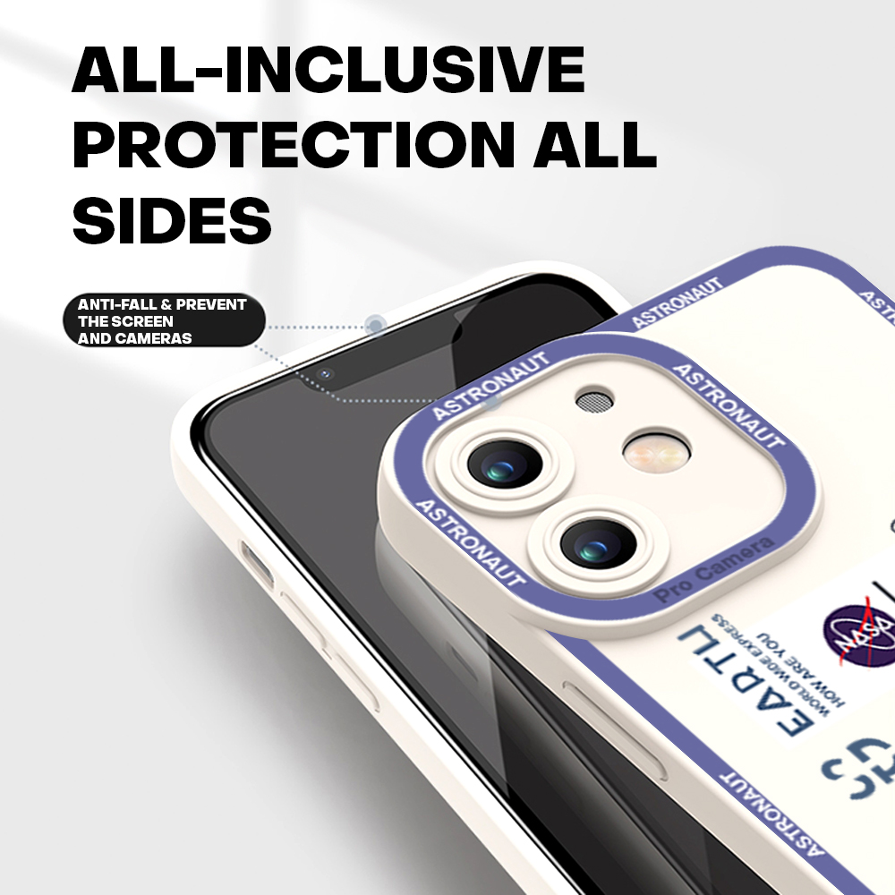 Hontinga for Infinix Hot 11S Back Cover Space Astronaut Case Camera Protection Soft Silicone TPU Phone Cases. 