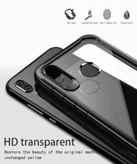 Ipaky Back Cover for For Redmi Note 5 Pro/Ai- Transparent and Black. 