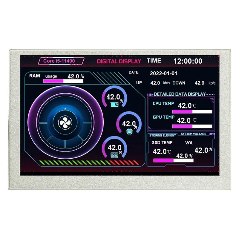 5inch IPS TYPE-C Secondary Screen Computer LCD Display for Mini PC Case 800x480 CPU GPU RAM HDD USB Monitor Freely AIDA64