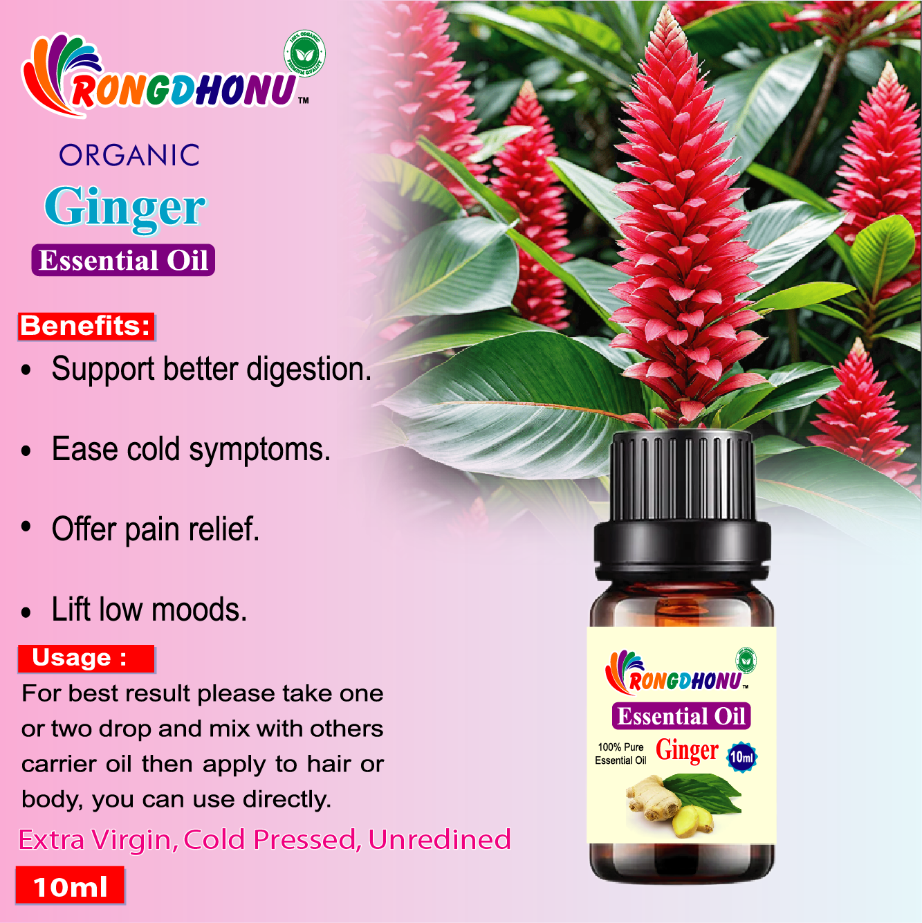 Ginger (Ada) Essential oil 10ml