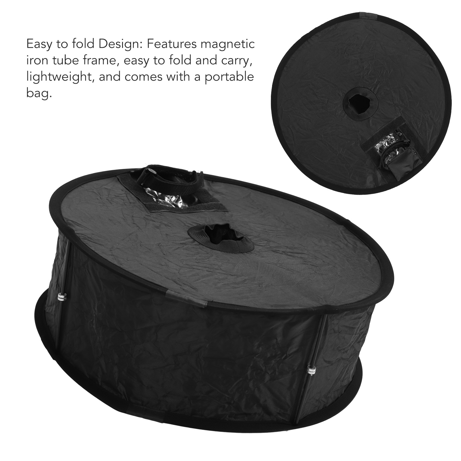 Ring Flash Softbox 17in Flash Diffuser Foldable Portable with Carrying Bag Photo Equipment for Studio Video Portrait. 