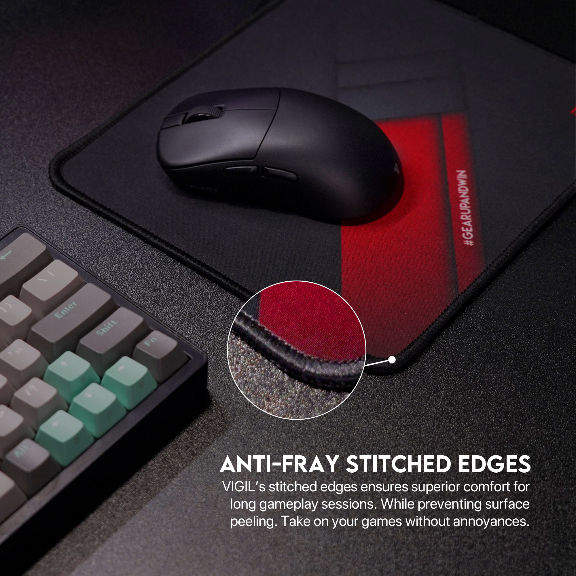 FANTECH VIGIL MP25/MP256 Gaming Mousepad Anti Slip Base With Speed Surface And Anti Fray Stitched Edges For Gaming Gammers Office Home Mouse Pad. 