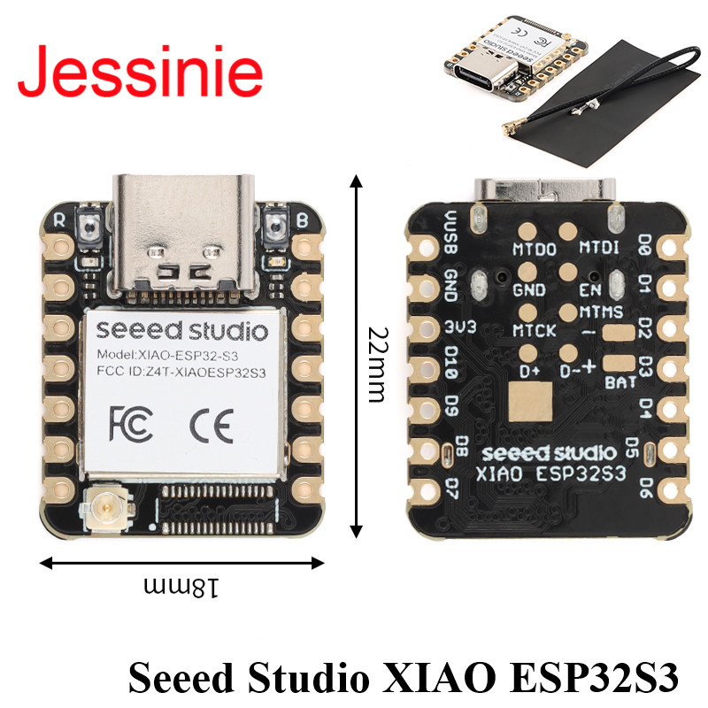 Seeed Studio Xiao Esp32s3 2.4g Development Board Seeeduino Esp32-S3 Wifi Wireless Ble Mesh 5.0 8mb Flash Module For Arduino. 