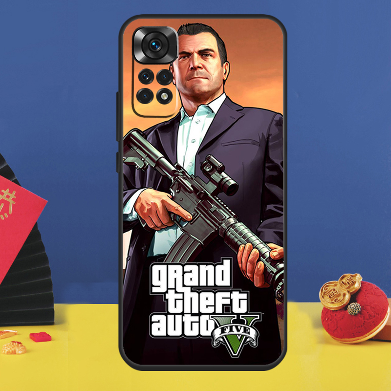 Gta 5 Grand Theft Auto Case For Xiaomi Redmi Note 11 10 12 8 9 Pro 8T 9S 10S 11S Redmi 10 10A 10C 9 12C 9C Cover. 