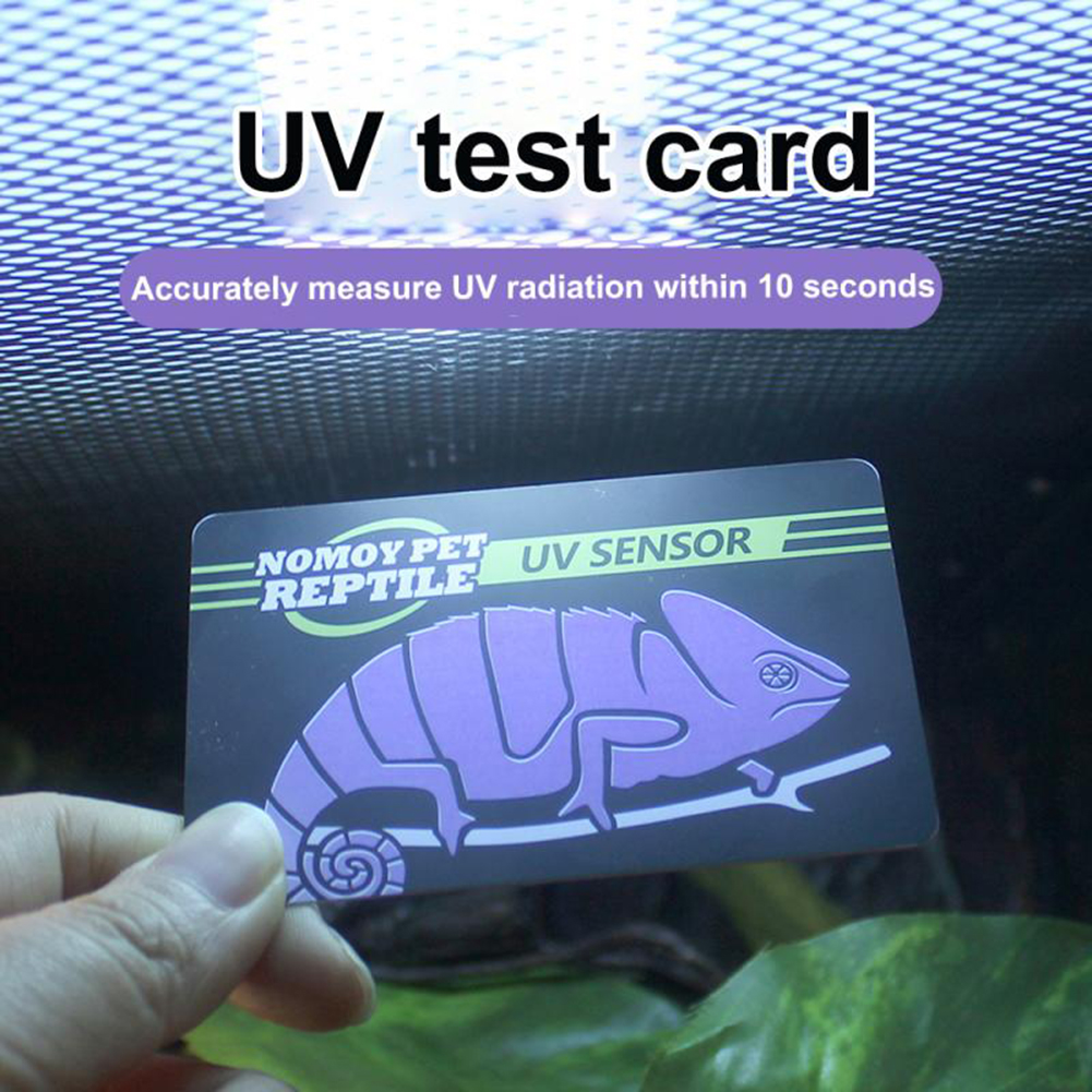 Reptile Uvb Uv Test Card 10 Seconds Detection Reusable Card Reptile Accessories Aquarium Equipment. 