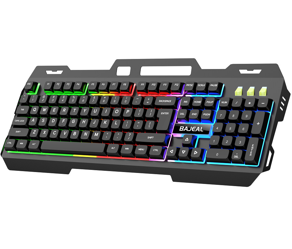 Baiji K45 metal iron plate mechanical feel colorful luminous keyboard