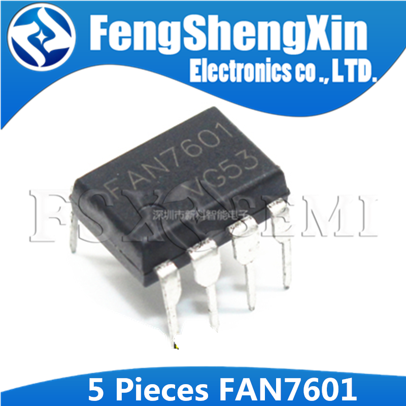 5pcs/lot FAN7601 DIP-8 7601 PWM Controller IC. 