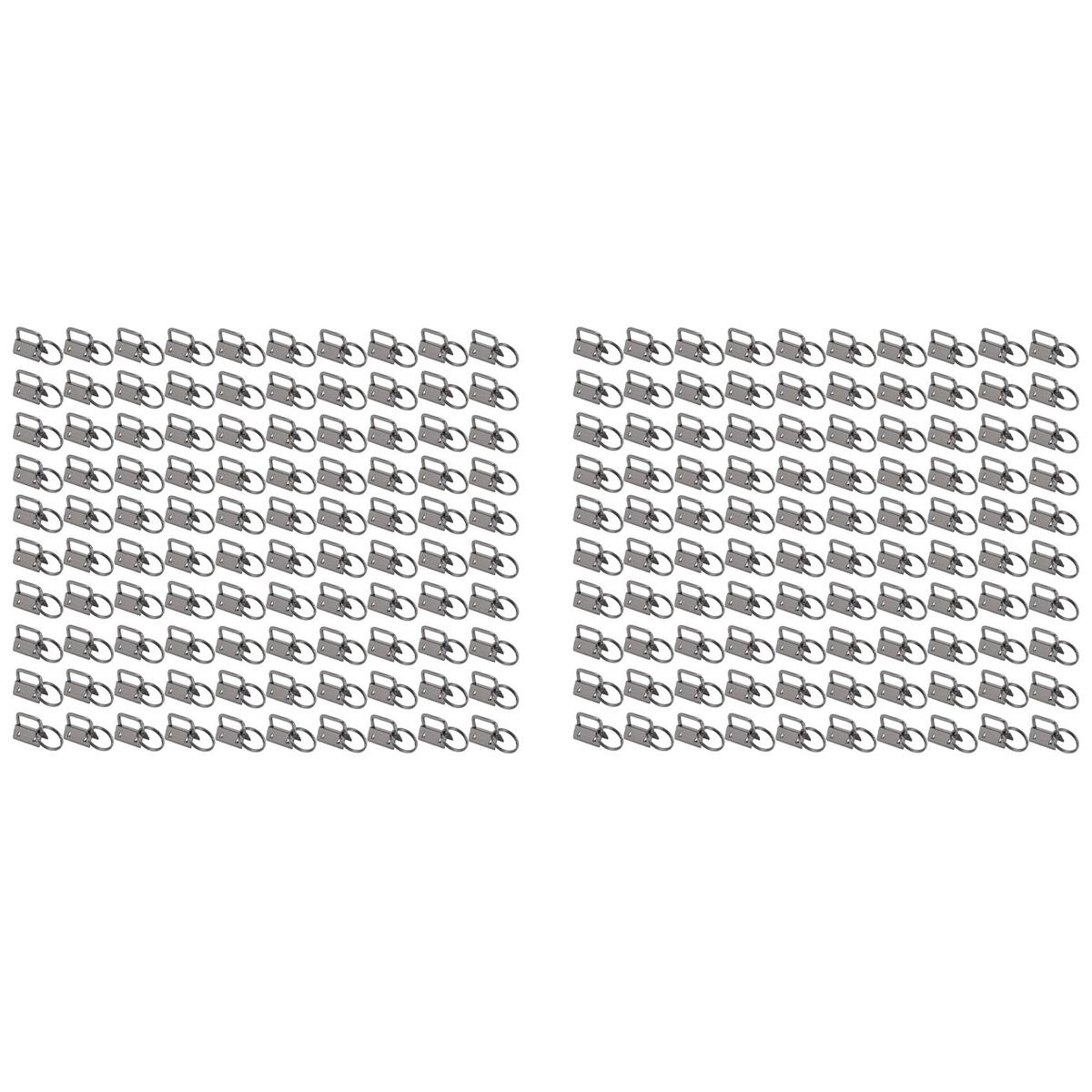 ZOROOM 200 PCS Wristlet Hardware, 1 Inch Key Fob Hardware for Keychain, Key Lanyard and Key Chain Making Hardware Supplies