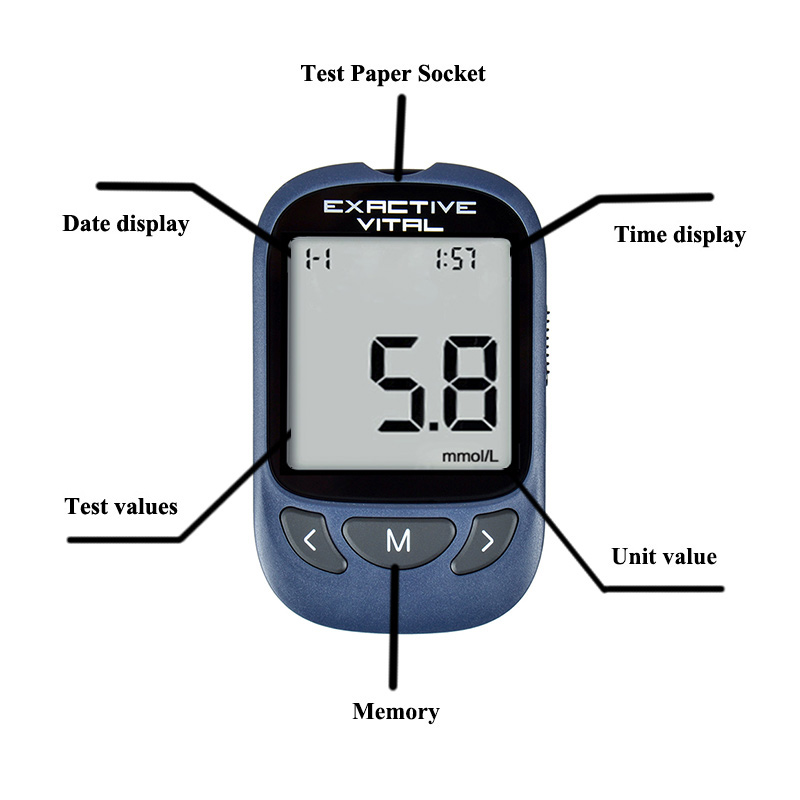 USA Certified EXACTIVE VITAL Blood Glucose Meter with 10 Pcs Free Test Strips | TRONZZ verified Best Blood Sugar Glucometer with 10 Years Full Replacement Warranty by TRONZZ.com. 