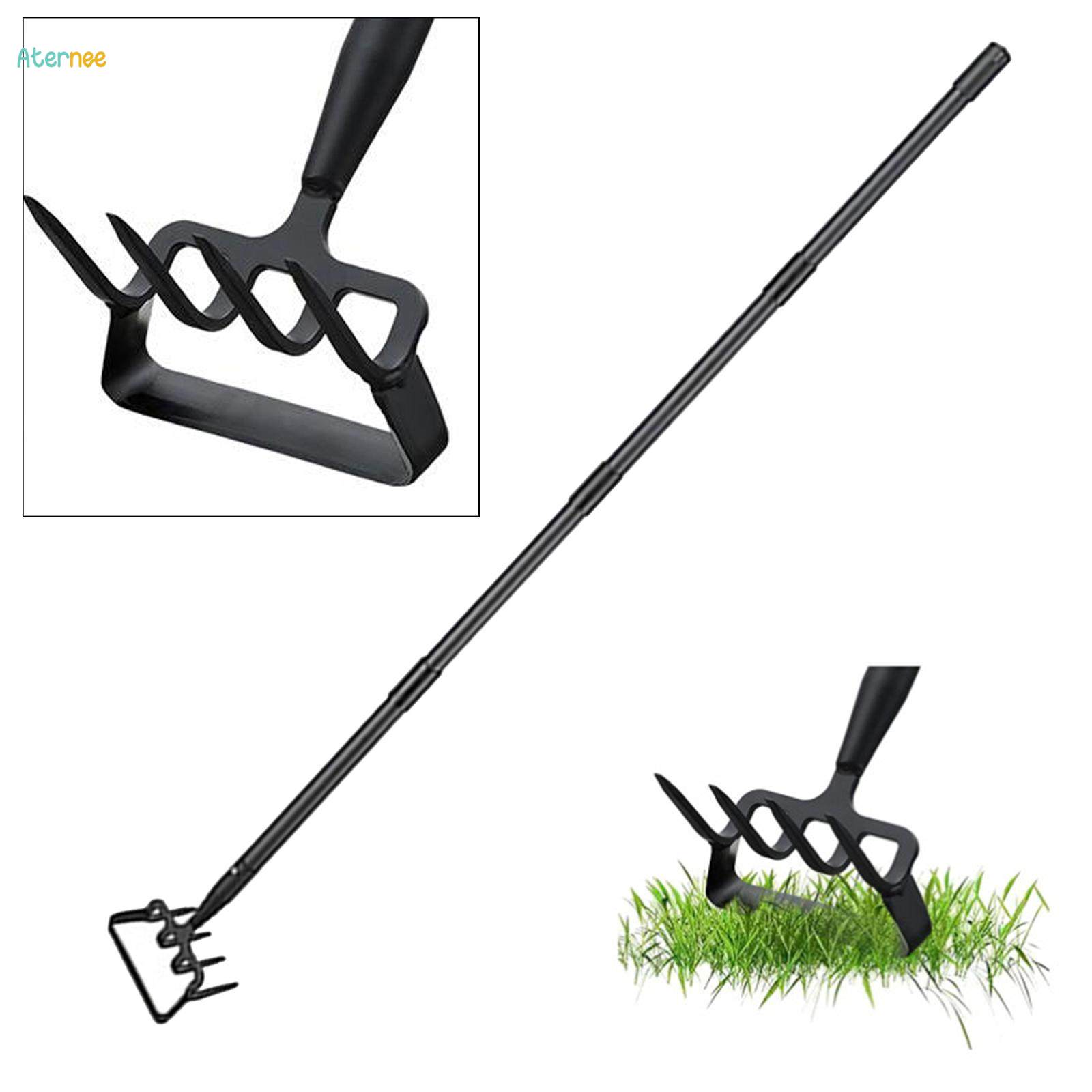 Hoe and Cultivator for Weeding, 2 in 1 Heavy Duty with Handle, Scuffle Garden Hoe with Rake, Metal Weeding Loop Hoe. 