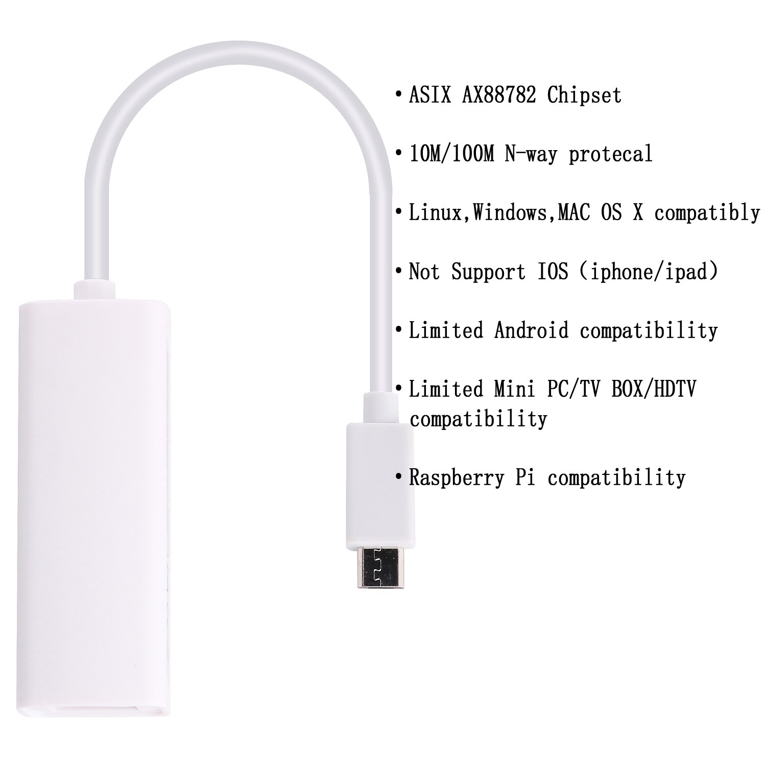 Type C USB to RJ45 Lan Ethernet Adapter 100Mbps Asix AX88772B AX88772 Lan Converter 10M 100M. 