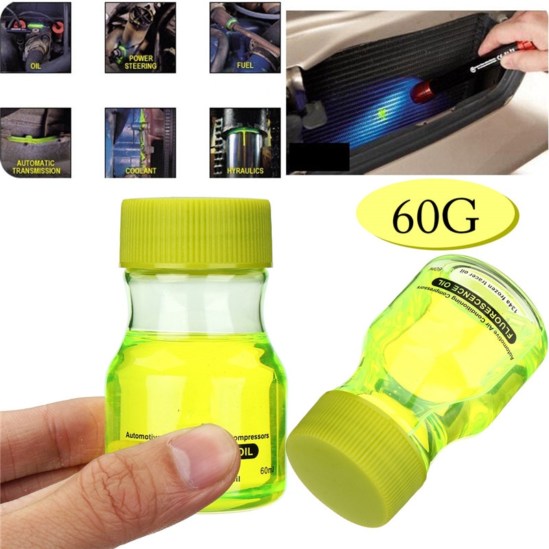 【Alizeker Mall】Fluorescence Oil With Fluorescent Leak Detection Leak Test UV Dye For Of Air Conditioning For Car OF  Pipeline Repair. 